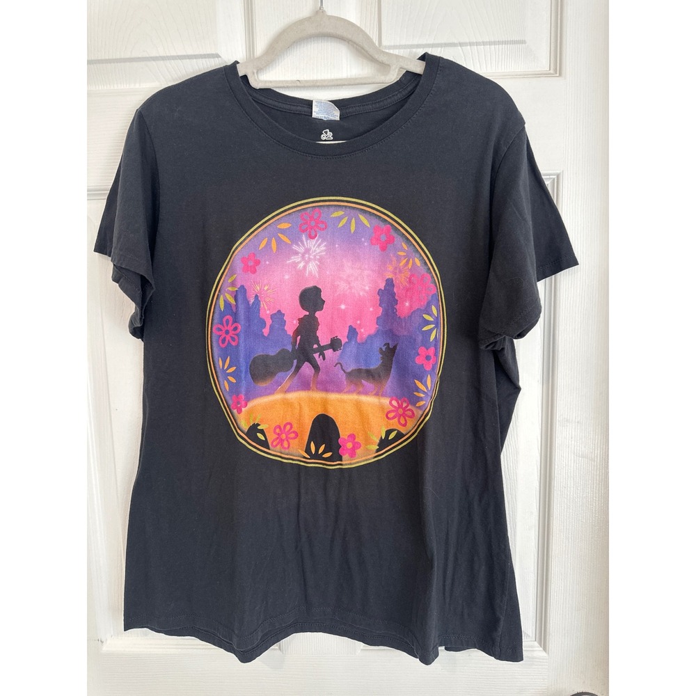 Disney Pixar Coco Miguel Dante Graphic T-Shirt Black Port & Company Cotton XL